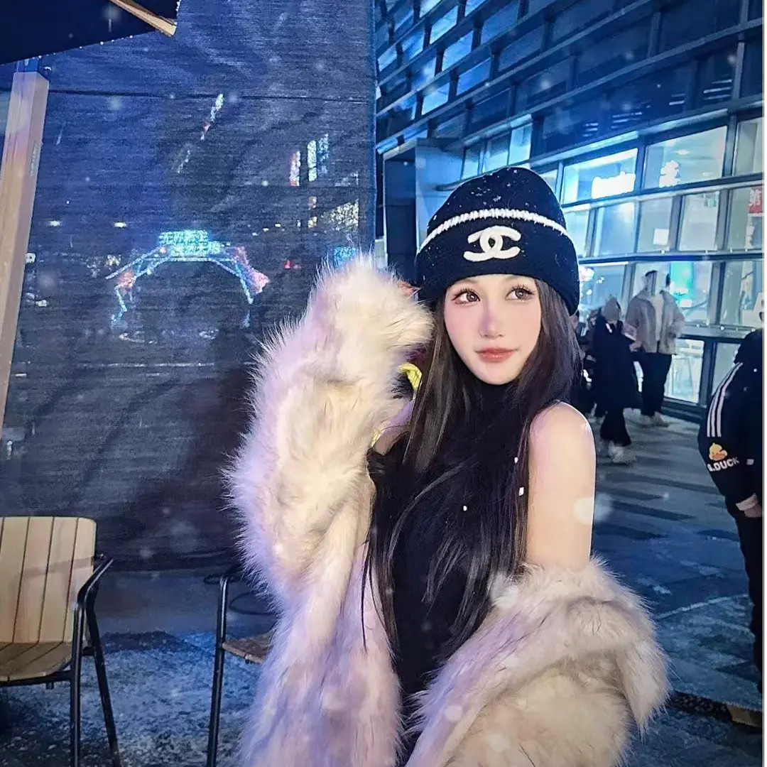 重磅欧美ins帽子香风双C针织秋冬字母百搭冷帽保暖冷帽毛线帽时尚