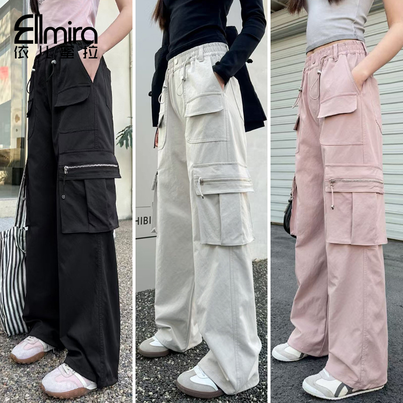 8970女童工装裤春装儿童长裤运动裤宽松2025新款洋气大童裤子潮流