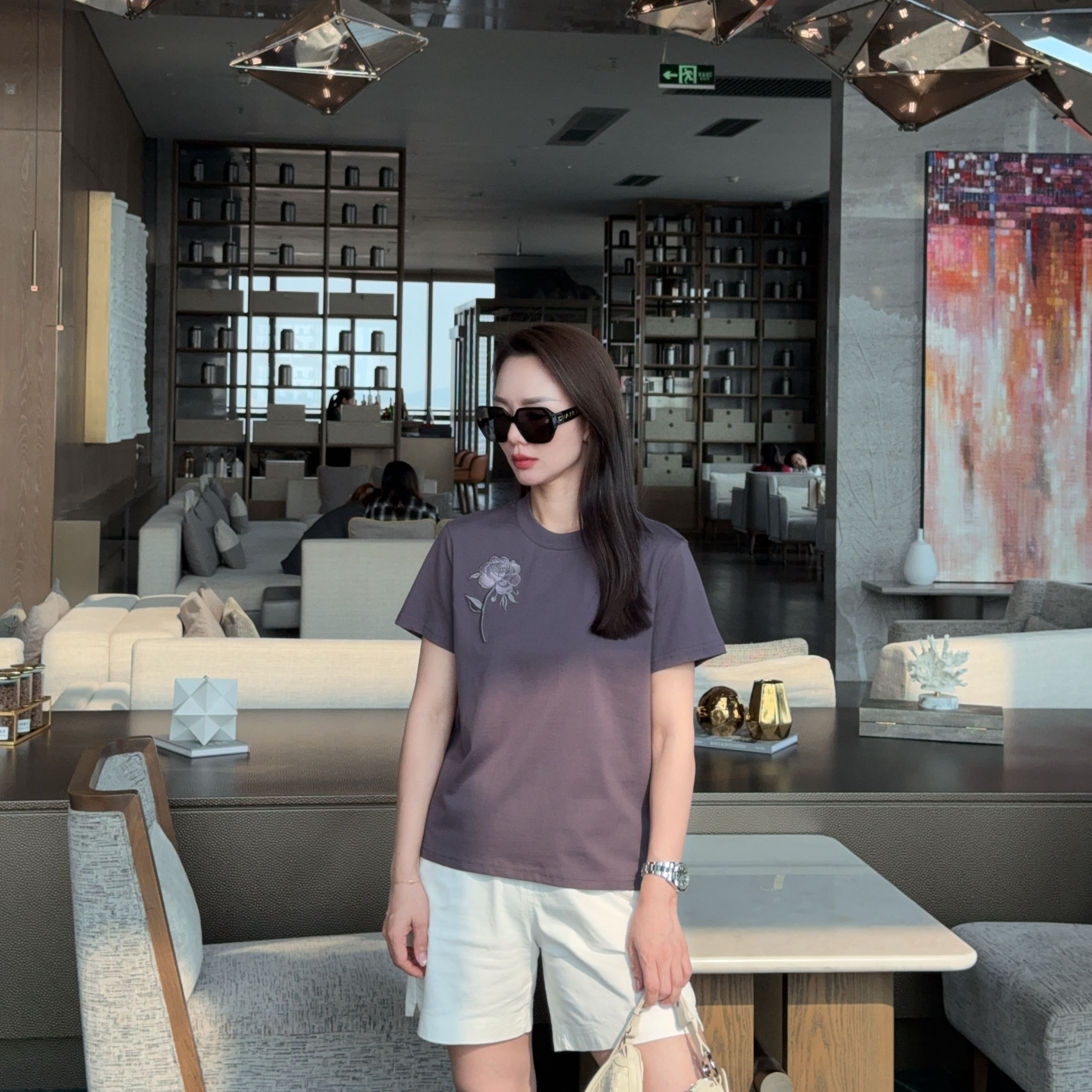 Chow&Fay -【牡丹亭】新中式刺绣短袖T恤