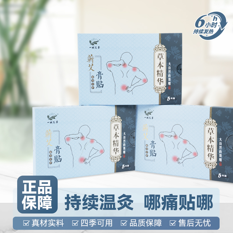 膏贴蕲艾草本萃取温灸多功能全身多部位透气热敷持久一城艾景