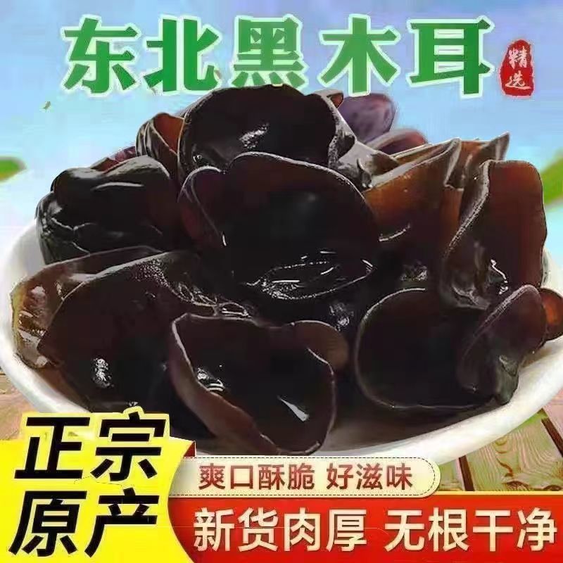 东北头茬秋木耳无根肉厚老品种干货特产