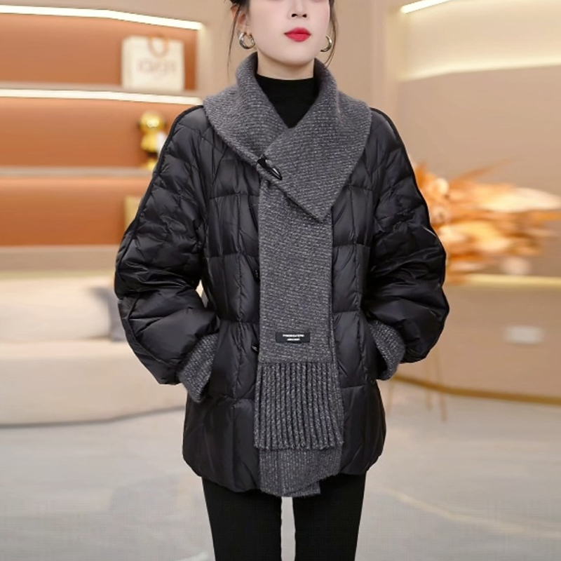 白鸭绒气质加厚保暖羽绒服女士冬季2025新款韩版时尚洋气显瘦外套