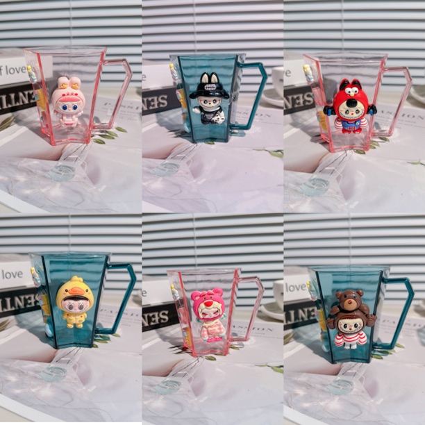 小南姐直播专享牙刷杯卡通漱口杯可爱防摔牙具杯裙子情侣刷牙杯