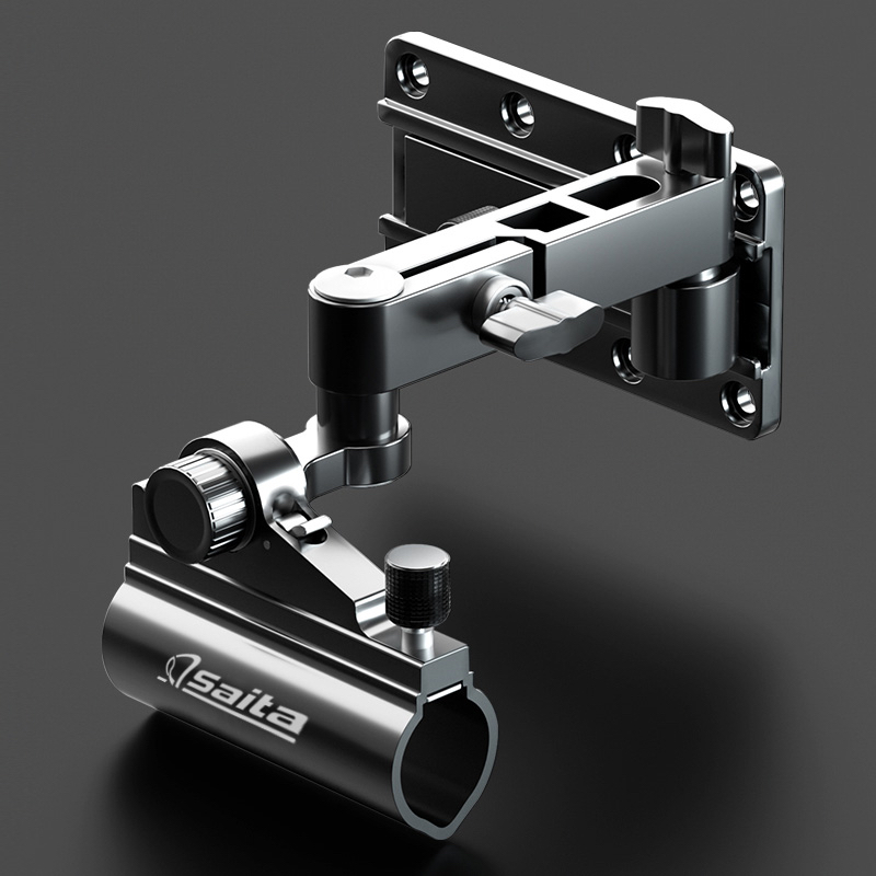 SaiTa/赛踏钓箱精工配件拐角大物竿旋转炮台架摆臂左右通用可拆卸