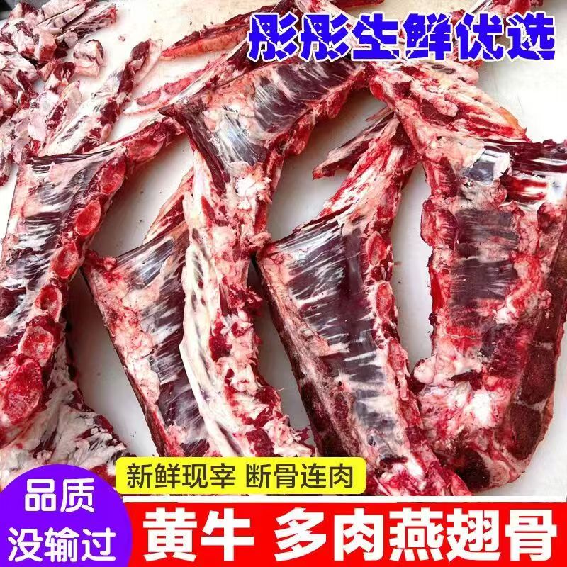 新鲜现宰黄牛燕翅骨（软排骨）断骨连肉发货  冷链包邮