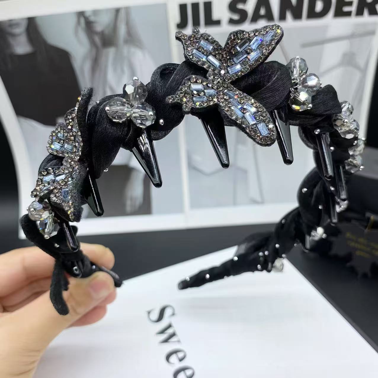 时尚轻奢手工原创设计瑞丽风休闲风少女风发箍气质网红大齿发箍