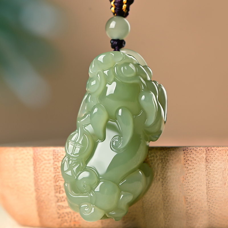 天然和田玉貔貅吊坠男女款双面招财皮丘玉石挂件玉坠玉佩项链