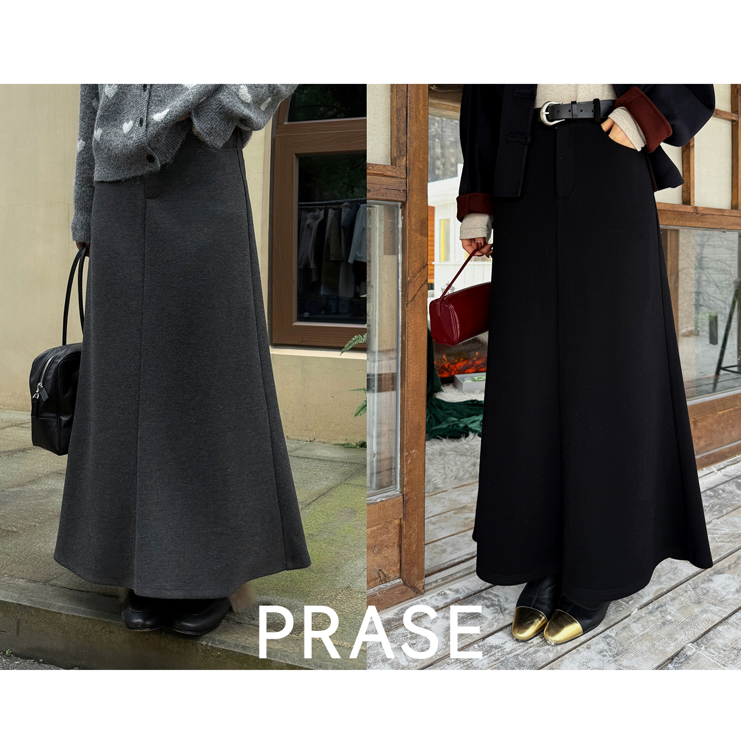 PRASE·噜【轻舟赴约】微胖轻奢设计款冬气质鱼尾半身裙PR411C19