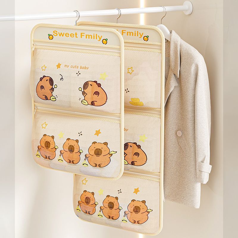 收纳袜子内衣挂袋衣柜内裤悬挂墙上网兜置物宿舍收纳袋整理神器LX