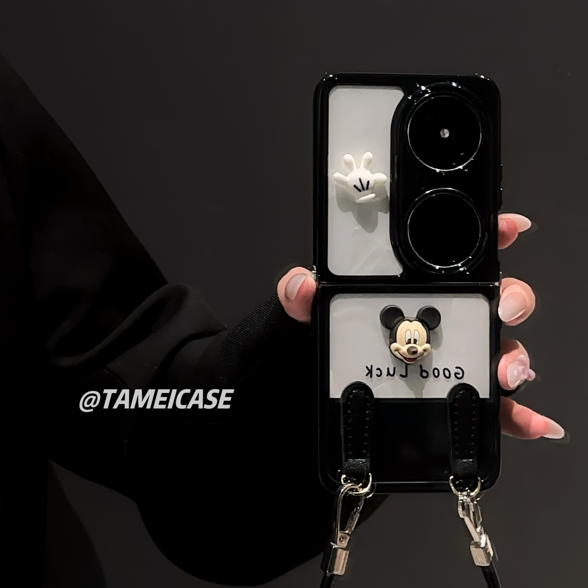 适用于华为POCKET2手机壳奶油壳FINDN3FLIP米奇华为pocketS保护壳