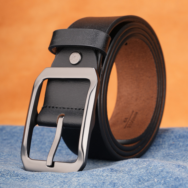 复古男士真皮休闲针扣牛皮腰带简约电商裤带皮带男士休闲百搭裤带