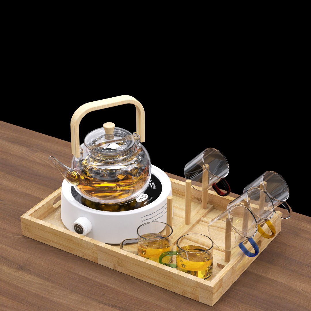 围炉煮茶器具全套家用玻璃茶壶煮茶器功夫茶高硼硅电陶炉煮茶器