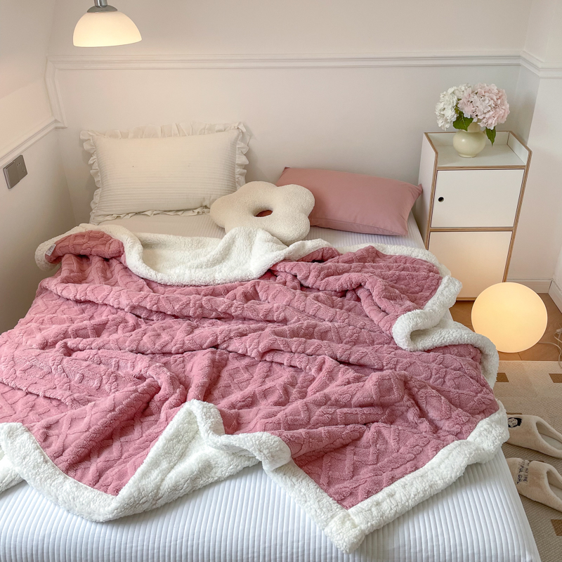 【锦澜】2025新款高克重塔夫绒提花舒棉绒毛毯盖毯冬季保暖卧室舒适