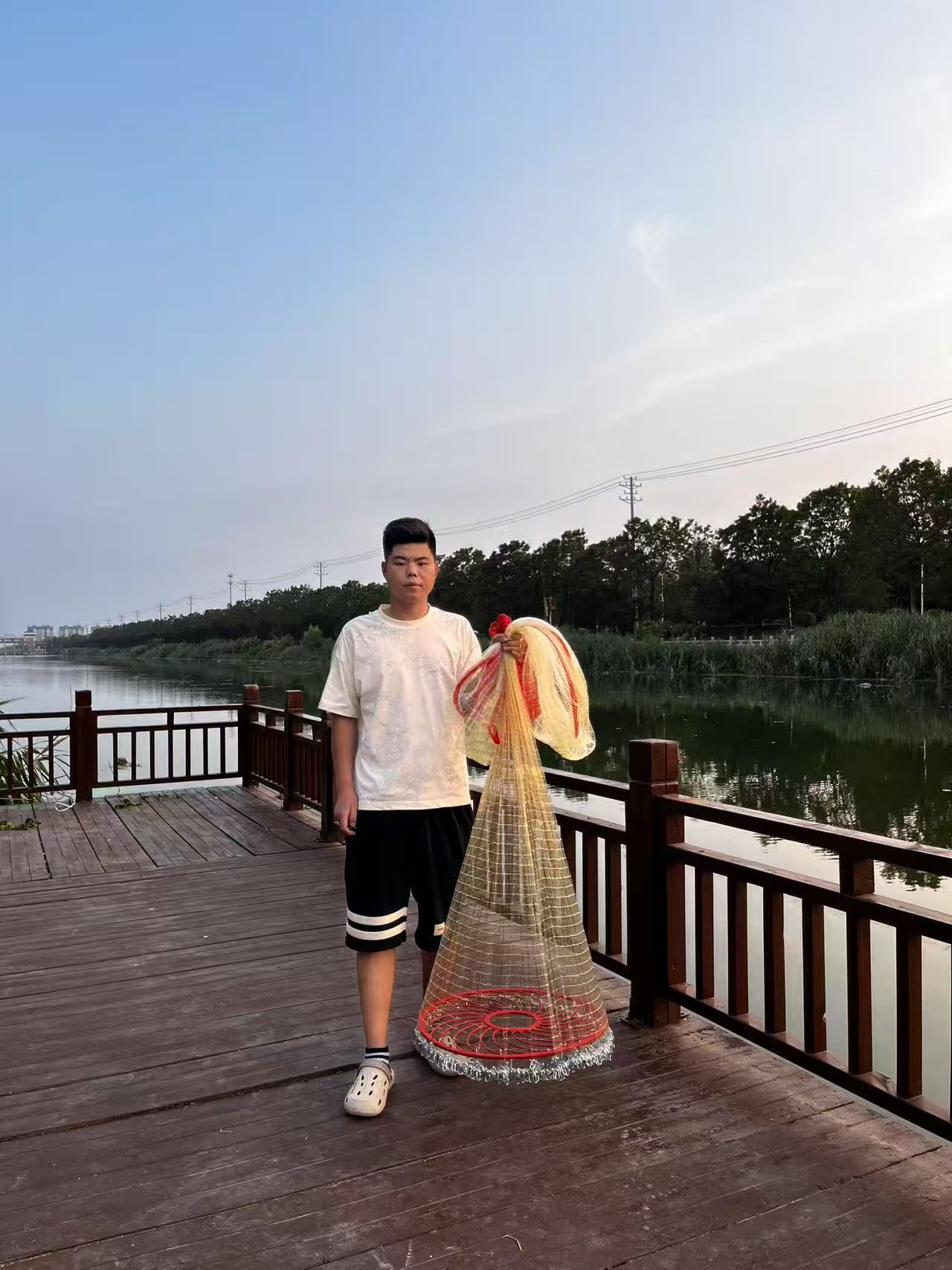 加大飞盘式手撒网渔网加重链条一开到顶捕鱼神器