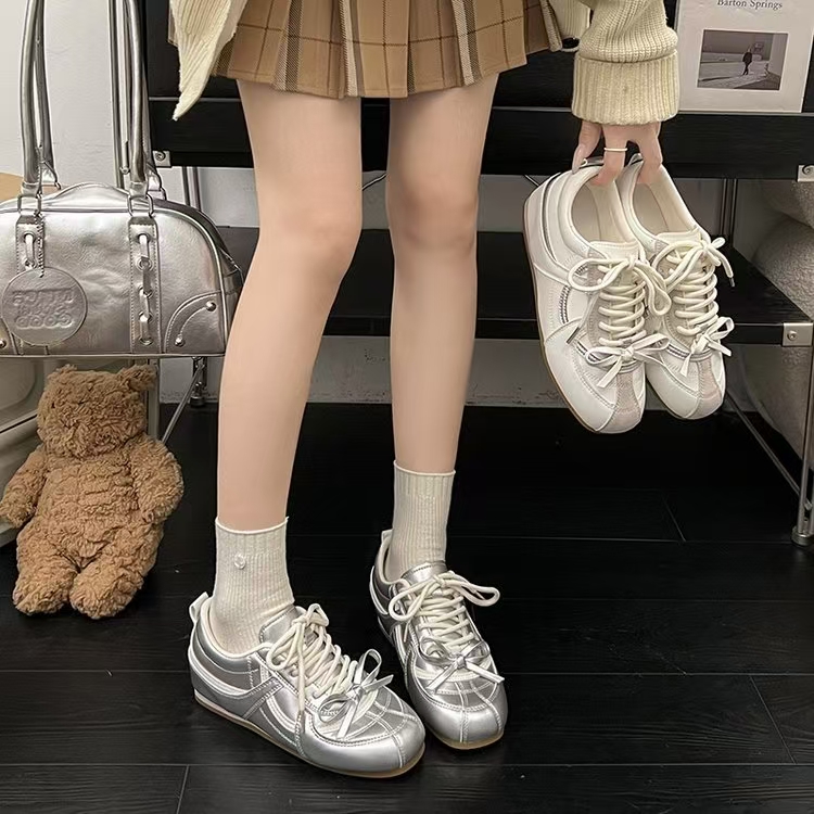 玛丽珍4cm.德训鞋绑带秋季运动休闲鞋时尚休闲鞋运动鞋潮鞋休闲鞋