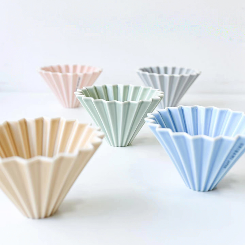 日本进口origami折纸滤杯陶瓷滤杯树脂新款蛋糕滤杯手冲咖啡v60