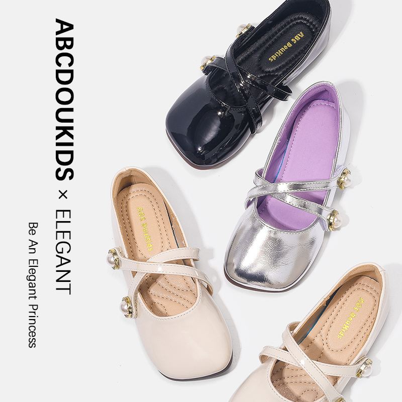 ABC Doukids女童皮鞋2025春秋季新款儿童宝宝单鞋玛丽珍公主鞋