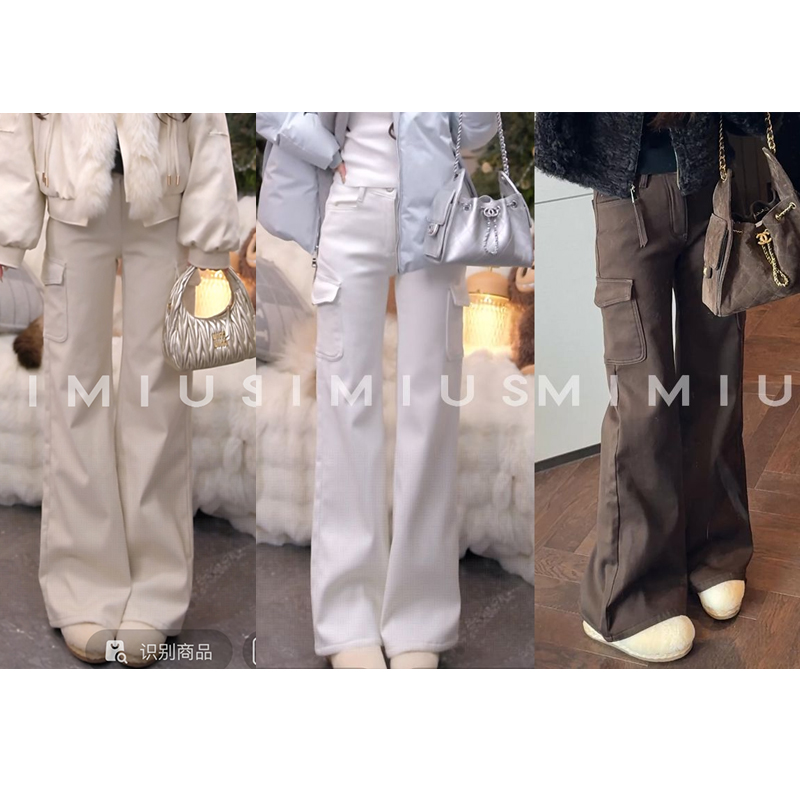 【mimius】P 加绒加厚微喇休闲工装弯刀牛仔裤 汉服 WG12033