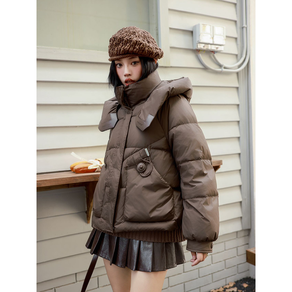 9089短款羽绒服女款新款冬季2024年正品洋气白鸭绒休闲冬装外套l