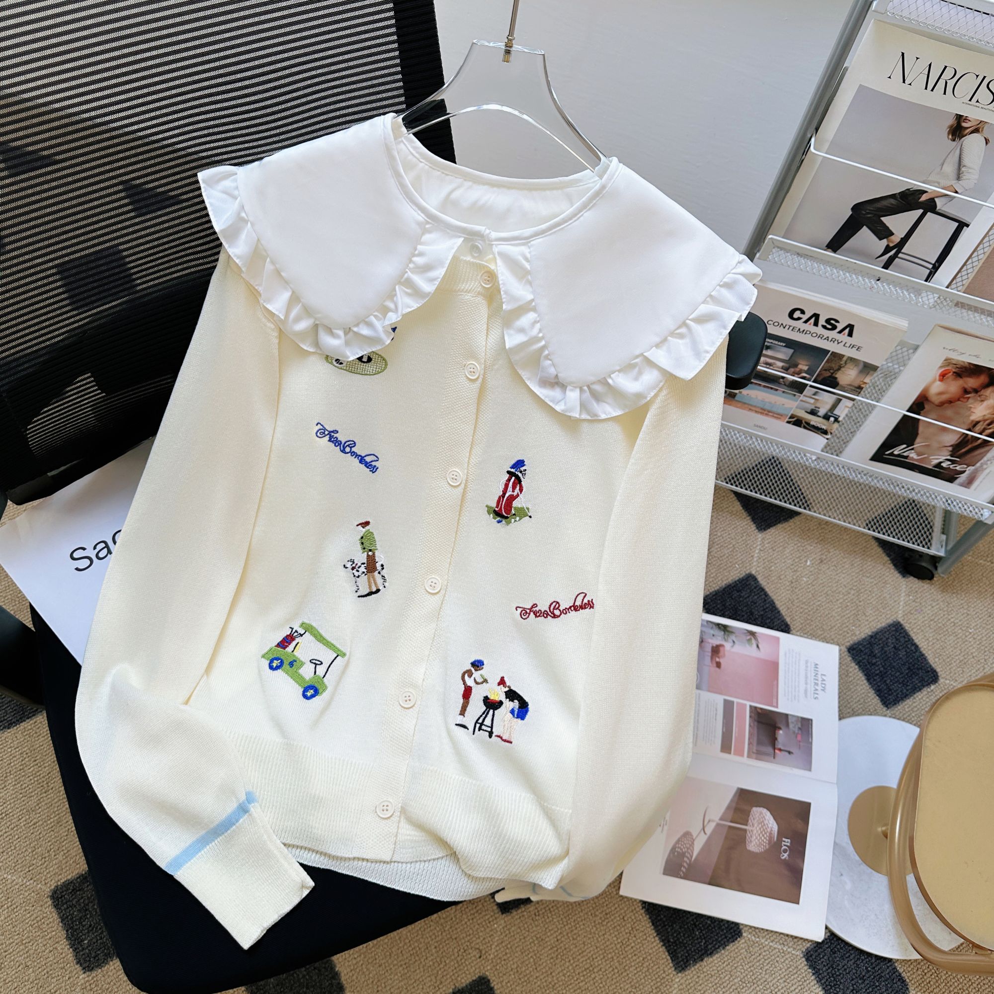 初中生女初秋薄款学生少女学院风针织开衫外套两件套装14岁15洋气