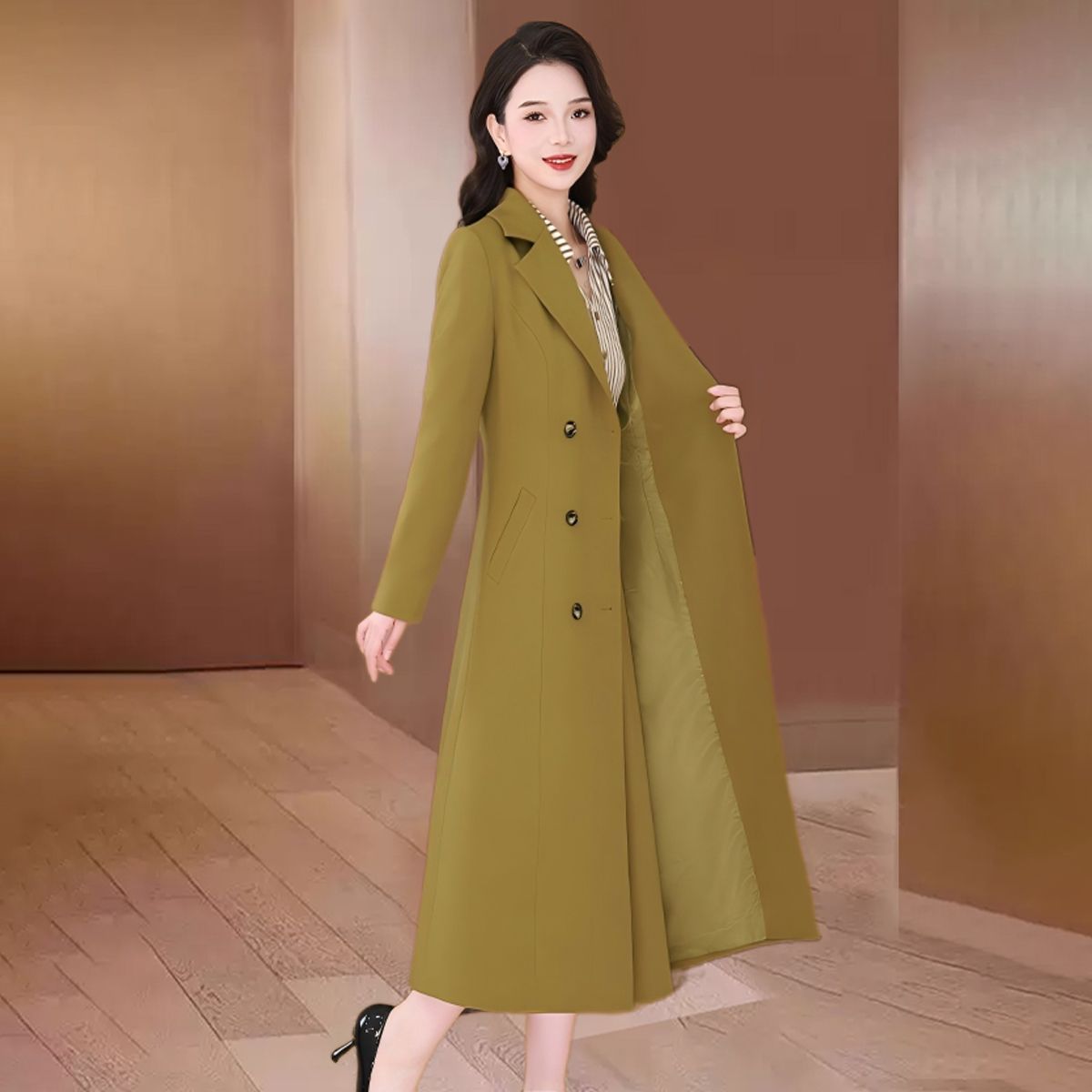 杭州意法中长款风衣外套女2025早秋新款韩版气质高级感爆款两件套