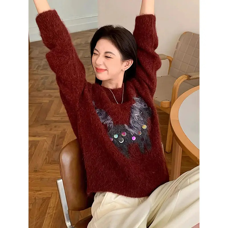 慵懒高级感内搭毛衣女秋冬2025新款爆款冬季独特漂亮针织衫上衣女