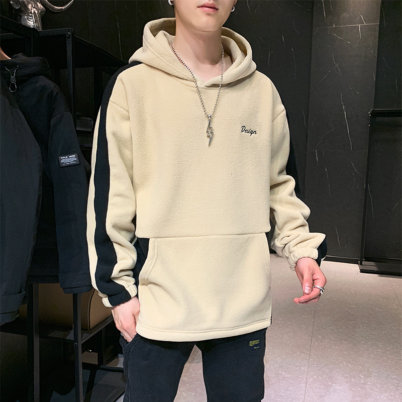 男士连帽宽松潮流加绒韩版春秋休闲百搭加厚ins秋冬卫衣新款