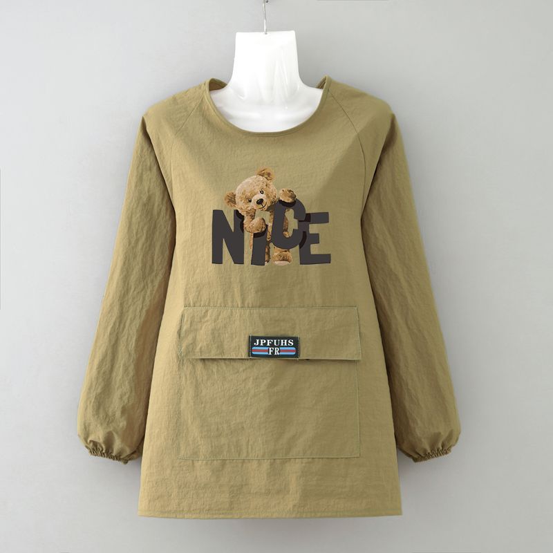 26款防泼水围裙长袖罩衣餐饮厨房耐磨定制做饭防污家用围腰工作服