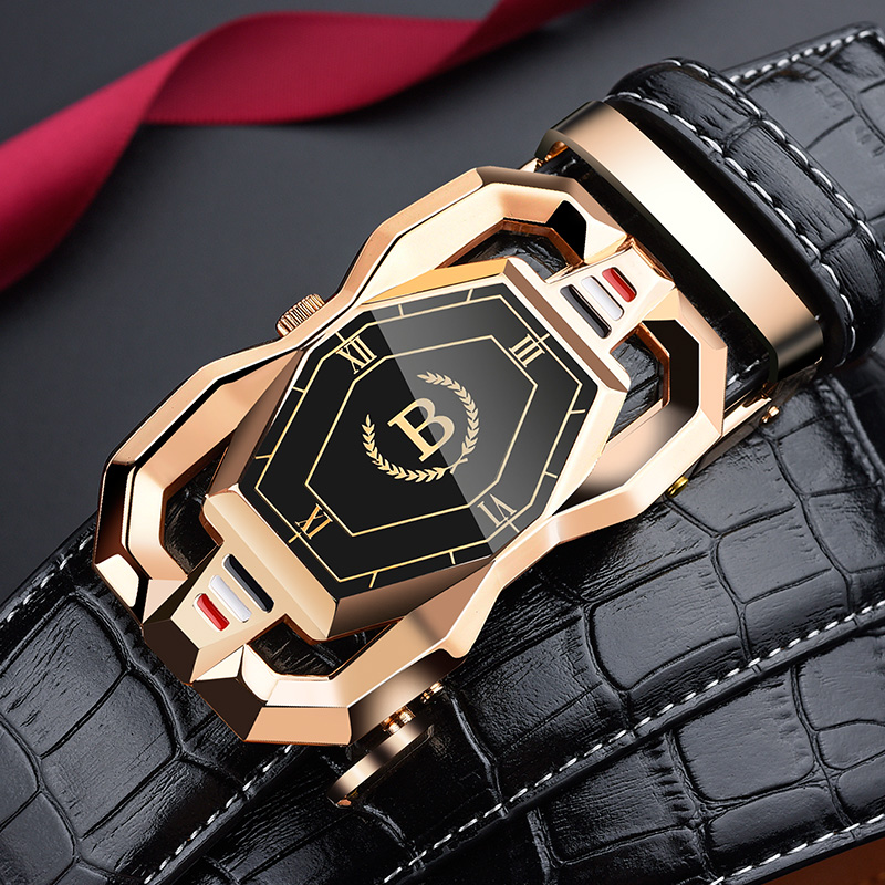 保罗正品2025新款腰带男士真皮自动扣皮带男款送男友礼物裤腰带