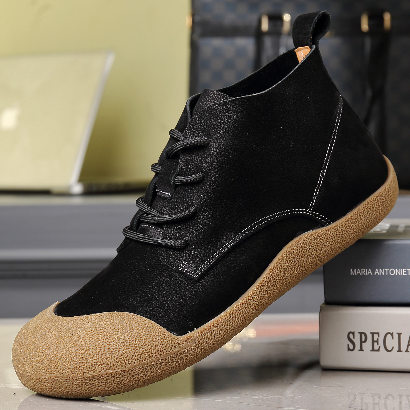 【男女同款】渡诺班尼2025新款头层牛皮靴子透气耐磨休闲皮鞋1069