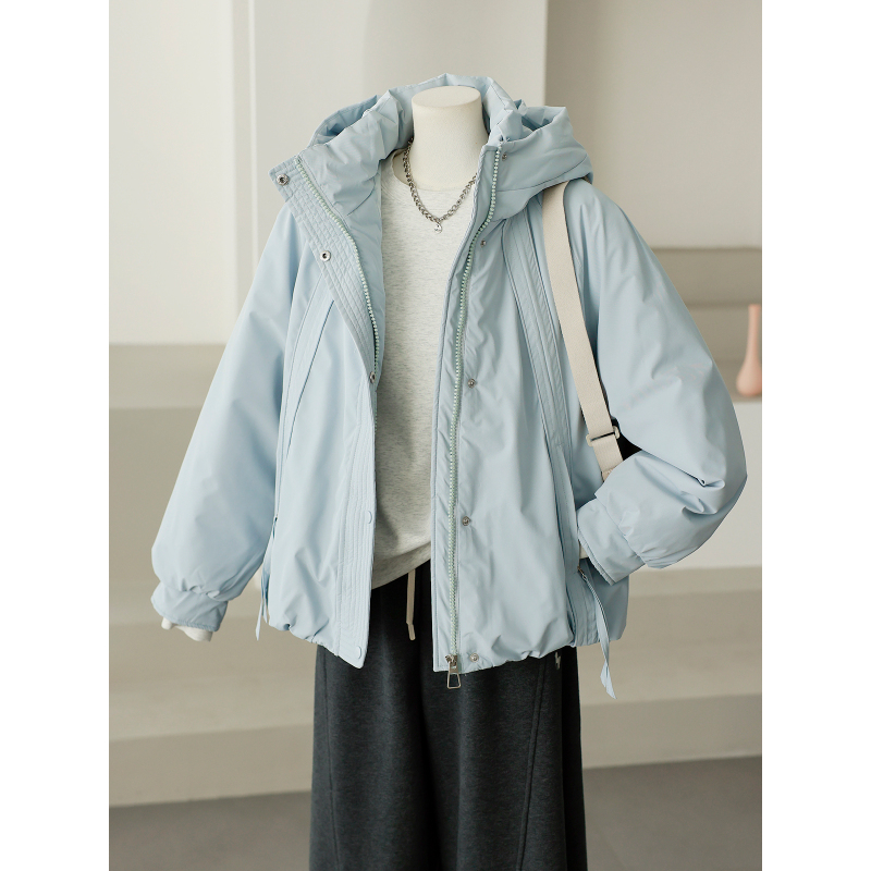 文艺气质加厚外套女韩版宽松连帽休闲百搭显瘦冬季新款保暖棉服女