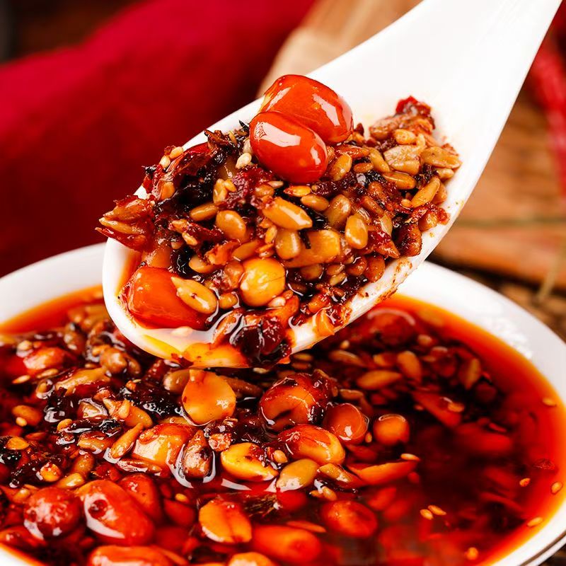 香酥满口香伍仁油辣子245克/瓶 拍1发3瓶 手工食用即食产品