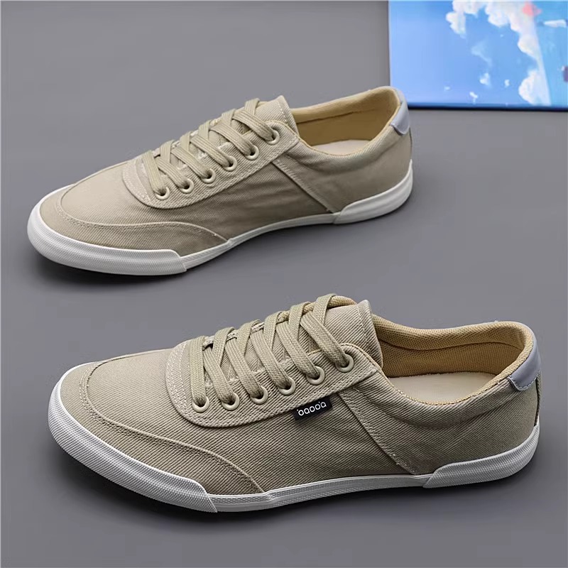 男鞋新款时尚低帮帆布鞋潮流薄款舒适软底透气韩版百搭休闲板鞋潮