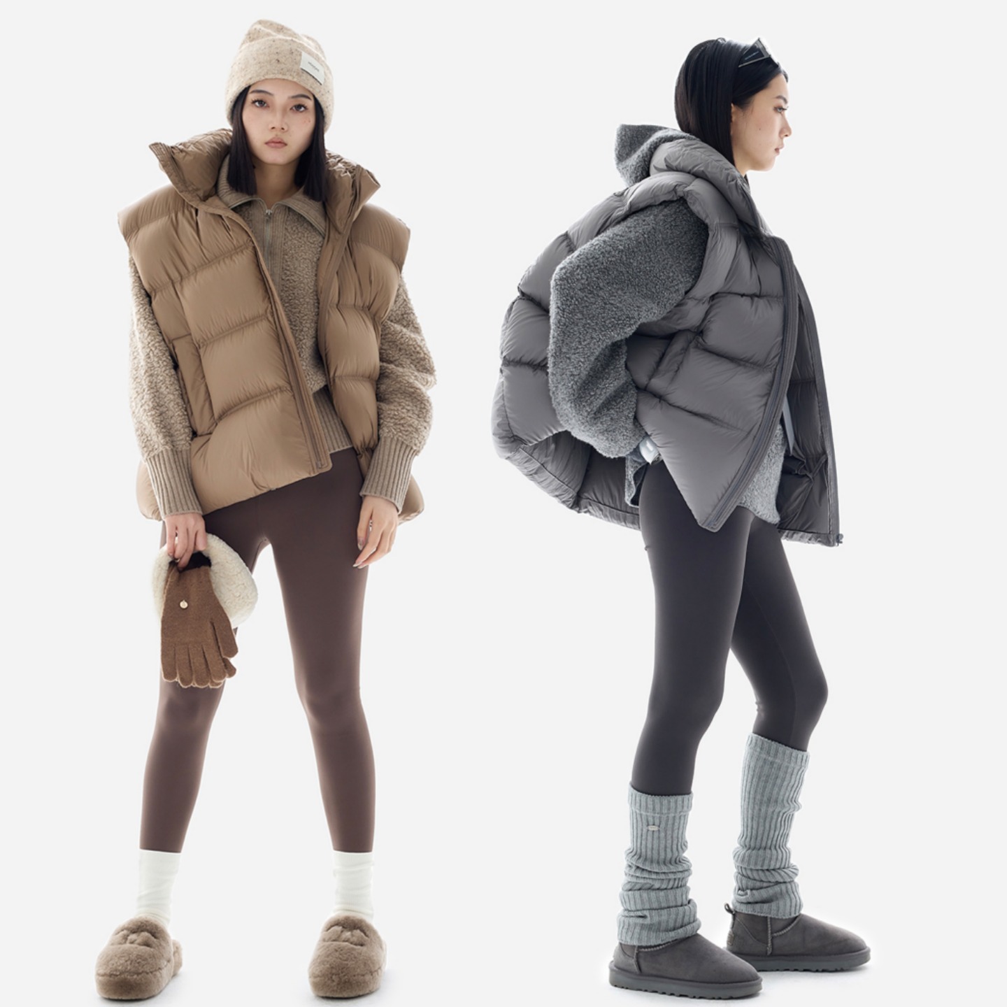 泡芙羽绒马甲女外穿2025秋冬新款白鸭绒保暖马夹网红坎肩背心外套