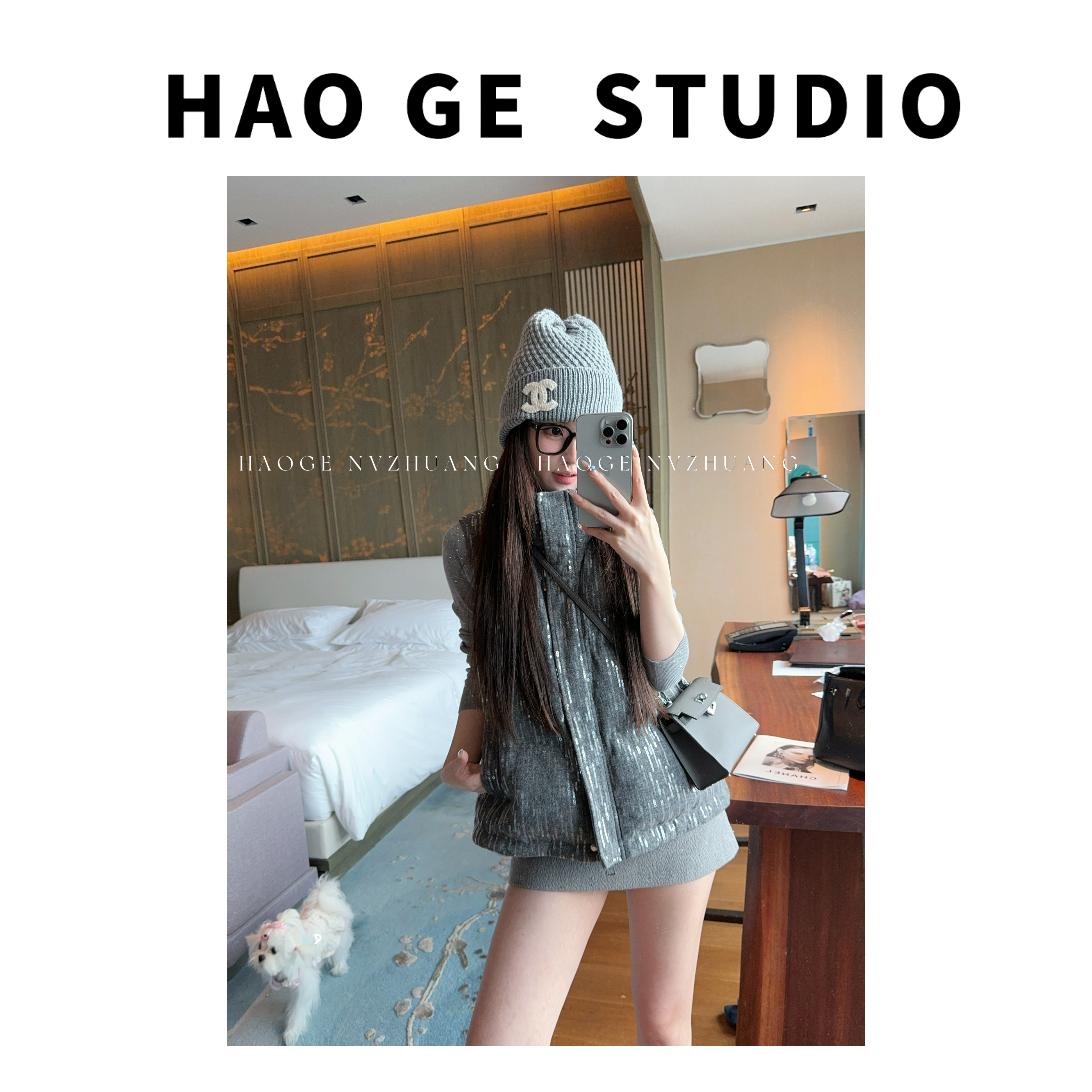 浩哥严选●霓虹狂欢HGQ5YRF4015A羽绒服马甲预时尚设计感短款百搭