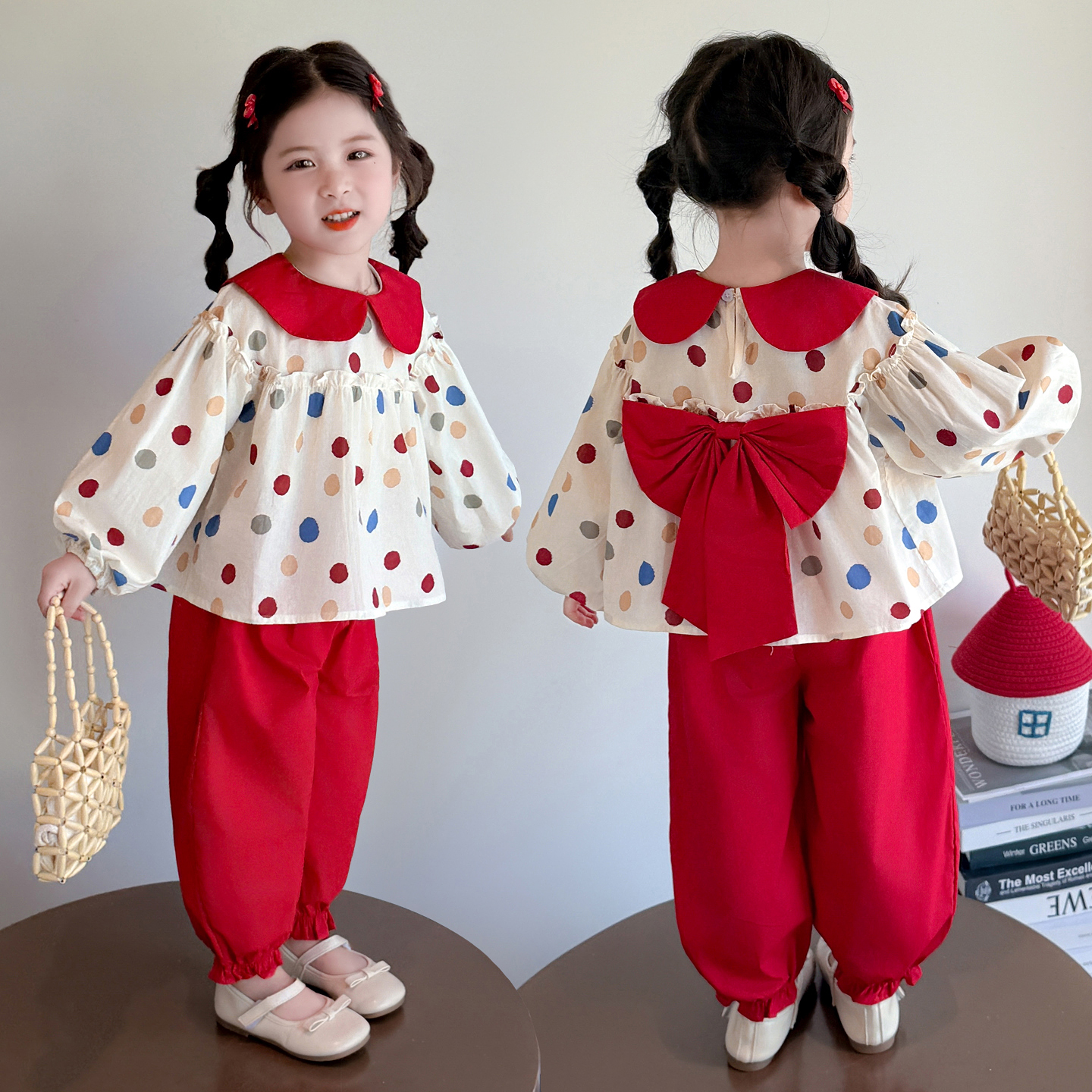女童秋装套装2025新款3-6岁幼儿园潮款小童女宝春秋季洋气两件套