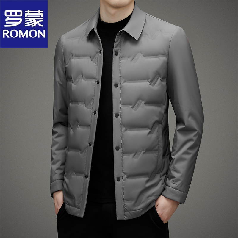 Romon/罗蒙轻薄短款防寒服男加厚保暖休闲夹克男士秋冬季新款外套