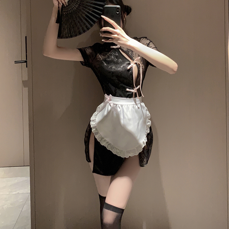 ceotgaai性感小厨娘国风甜美蕾丝诱惑旗袍
