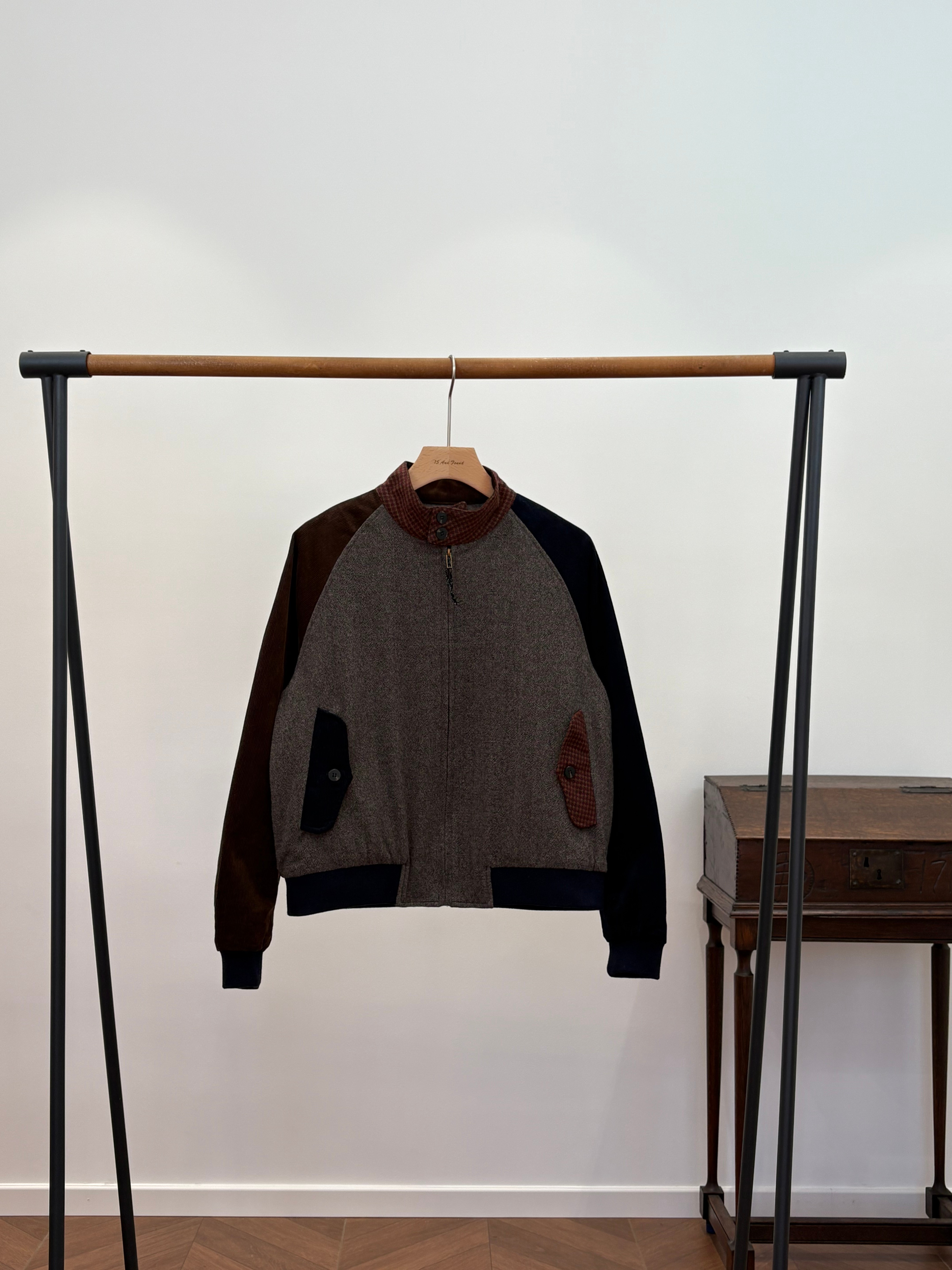 失物招领潮牌女装 2025冬季新款老钱风拼色时尚休闲百搭外套1040