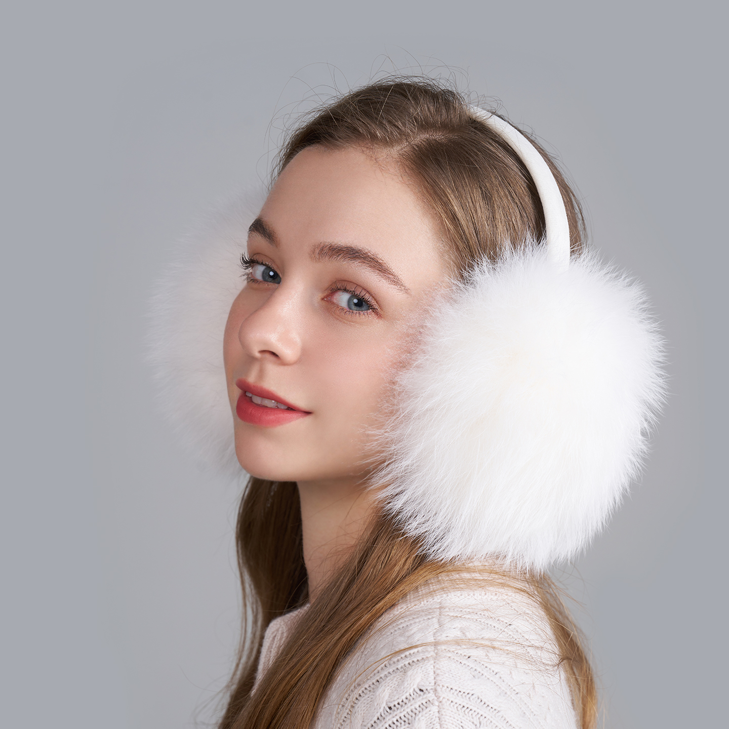 卡蒙保暖狐狸毛耳套女士冬天加厚百搭韩版防寒护耳套耳包耳捂子