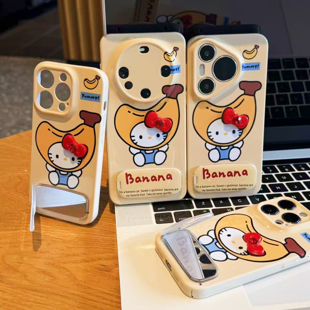 奥菲顿蝴蝶结香蕉kt支架适用苹果17菲林手机壳华为P70vivoppo小米