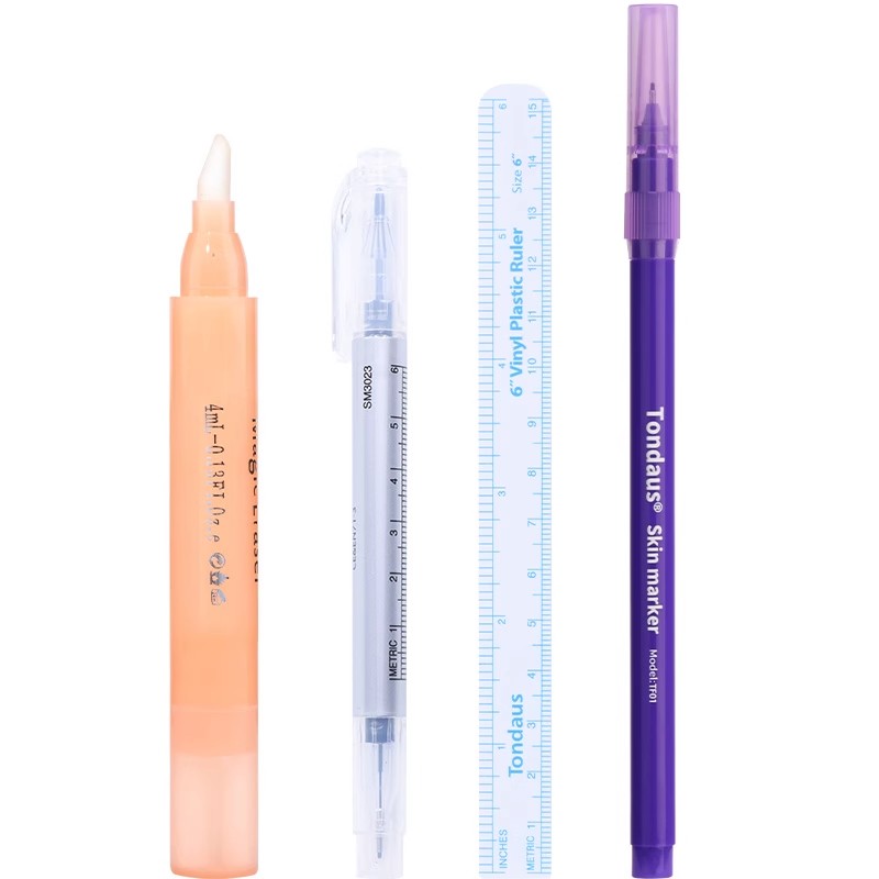 马克笔纹绣专用定位笔半永久纹眉设计眉形防水划线魔力擦套装工具