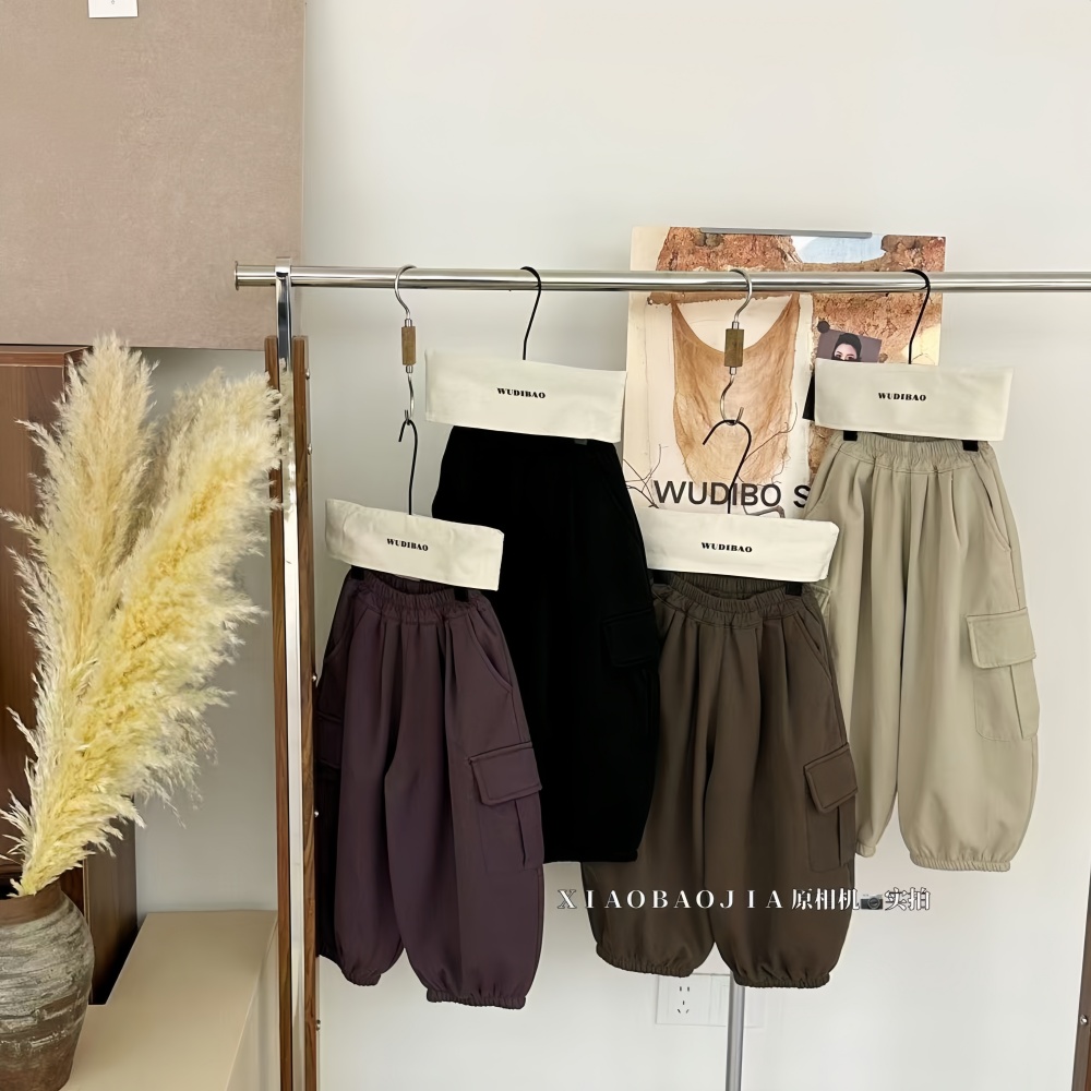 男童加绒长裤2025小宝家中大童韩版宝宝保暖裤秋冬厚款儿童工装裤