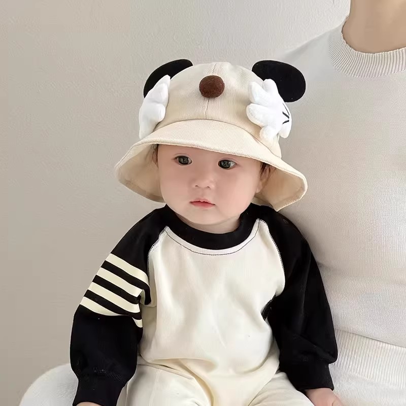 宝宝帽子春秋季薄款男婴儿遮阳帽婴幼儿冬季外出韩版小手掌渔夫帽
