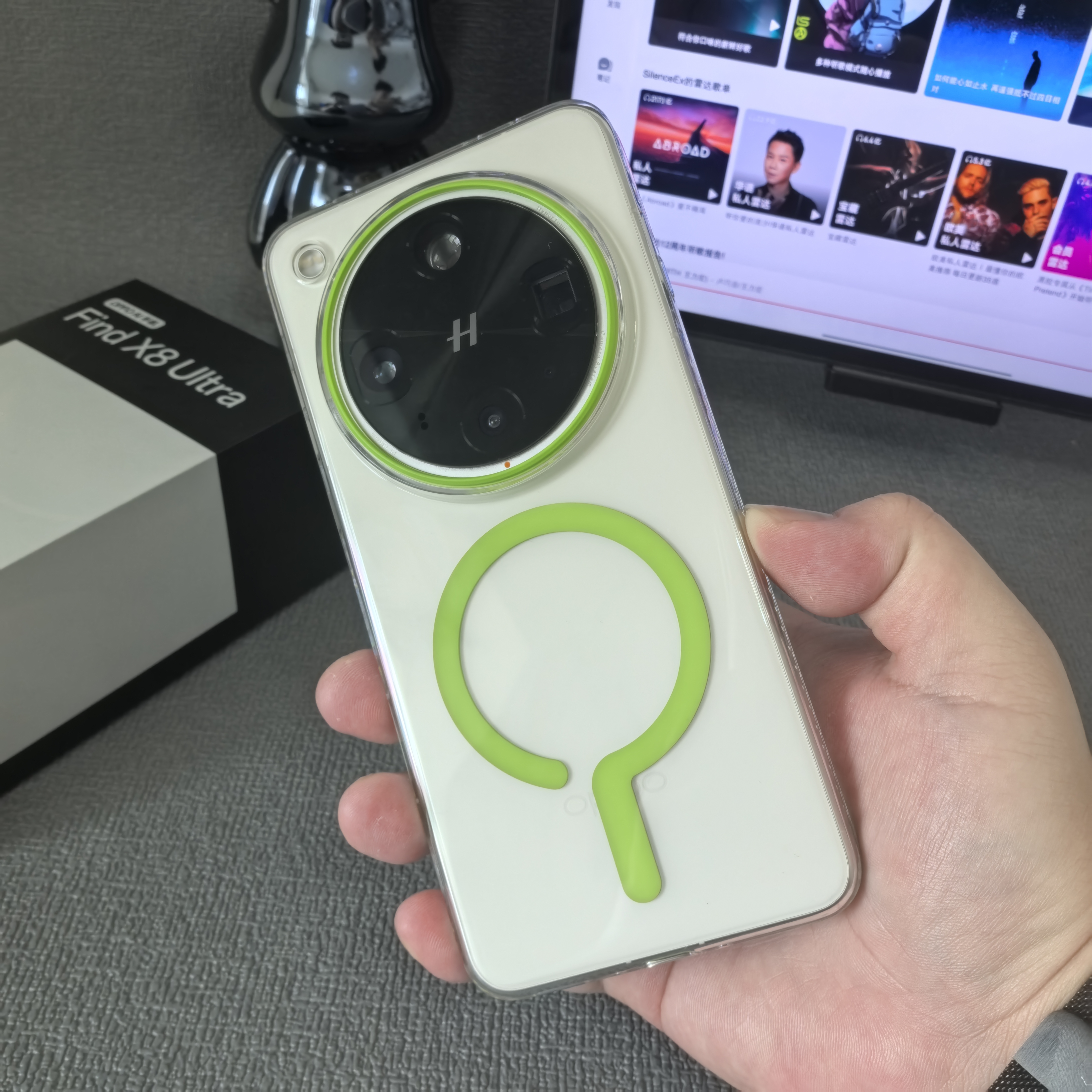 问号磁吸OPPOFindX8Ultra手机壳不发黄超薄适用X8S硬壳X8Pro透明