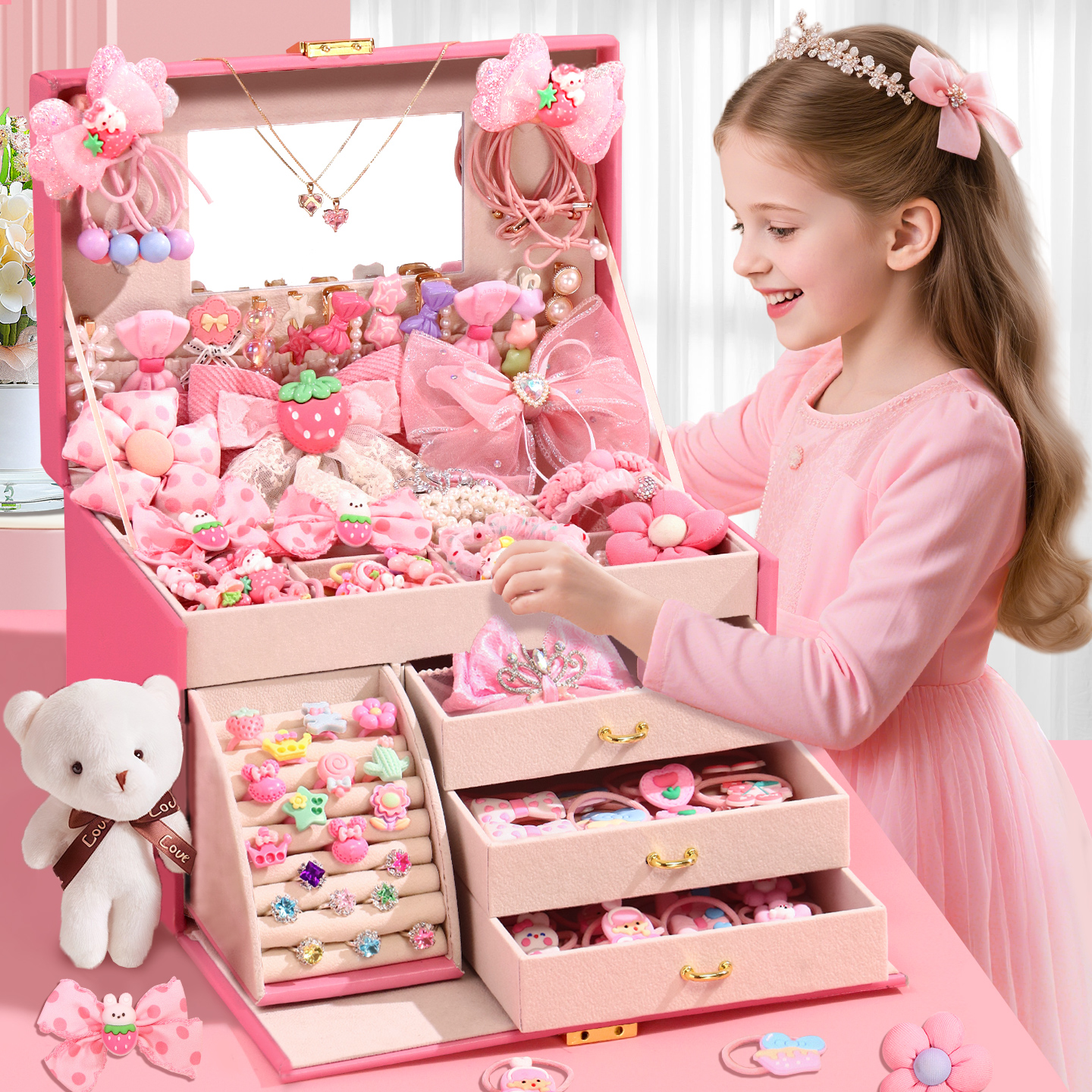 儿童生日礼物女生高级感发夹8岁实用公主礼盒10岁学生开学伴手礼9