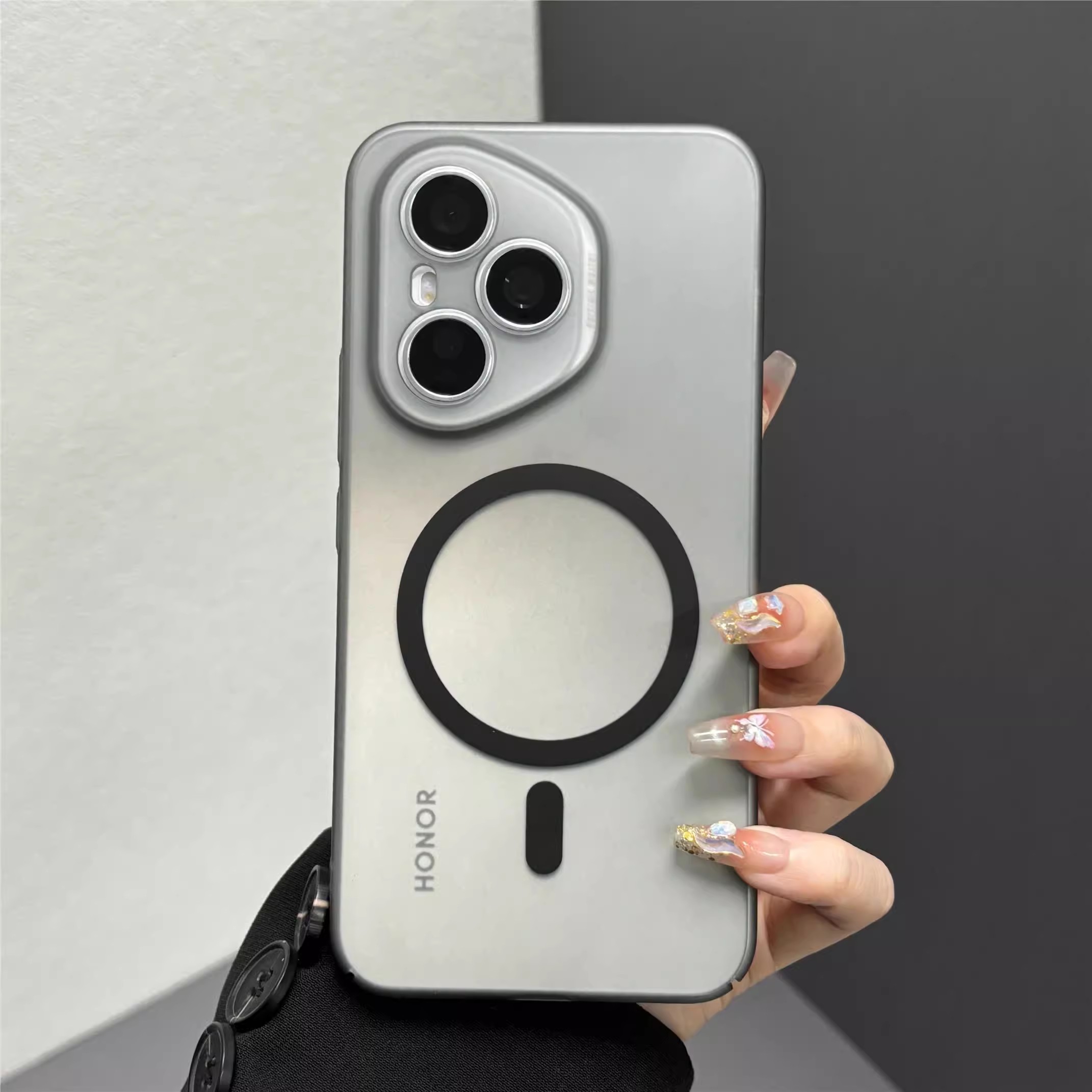 超薄冰雾磁吸适用荣耀400pro手机壳新款荣耀400半透明磨砂肤感300