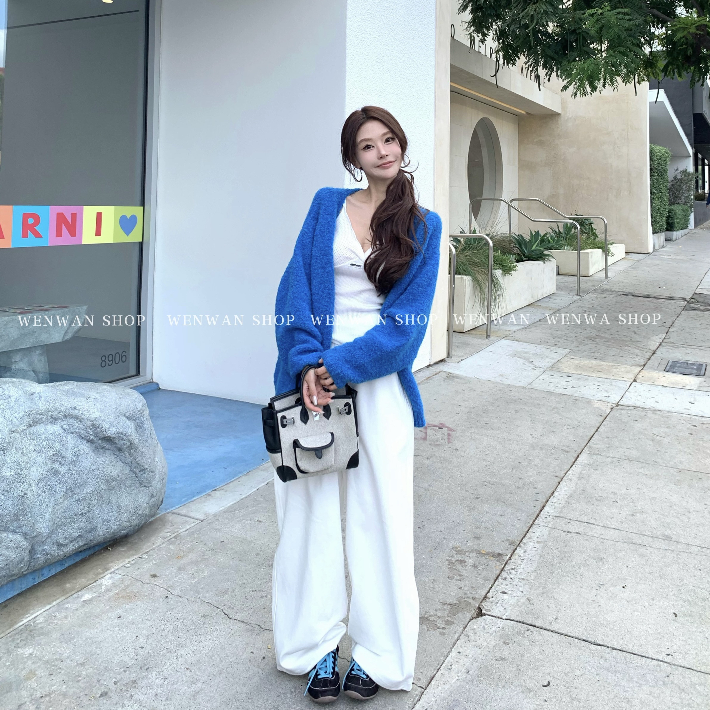 双十一狂欢价！【随性出街】休闲感白色阔腿休闲裤