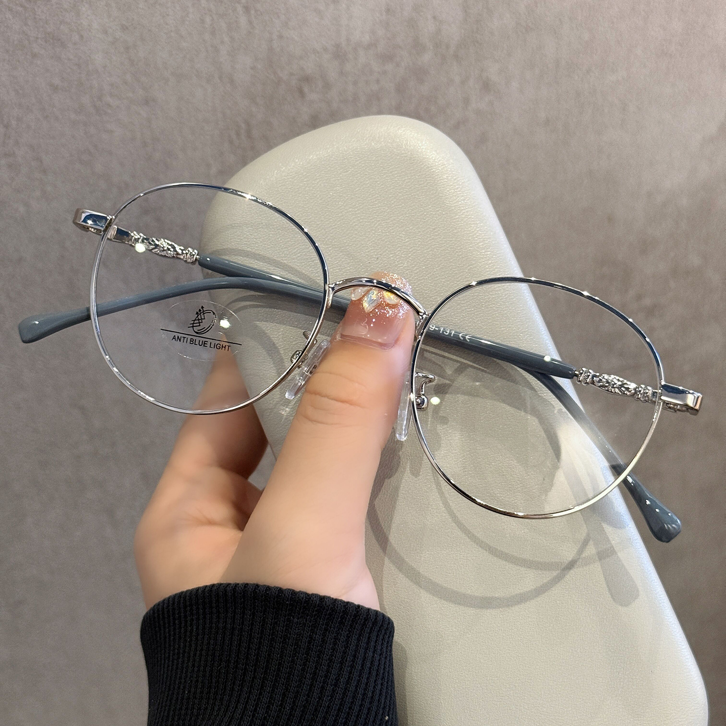 新款椭圆金丝框眼镜女近视可配高度数复古经典素颜小框眼睛镜框架