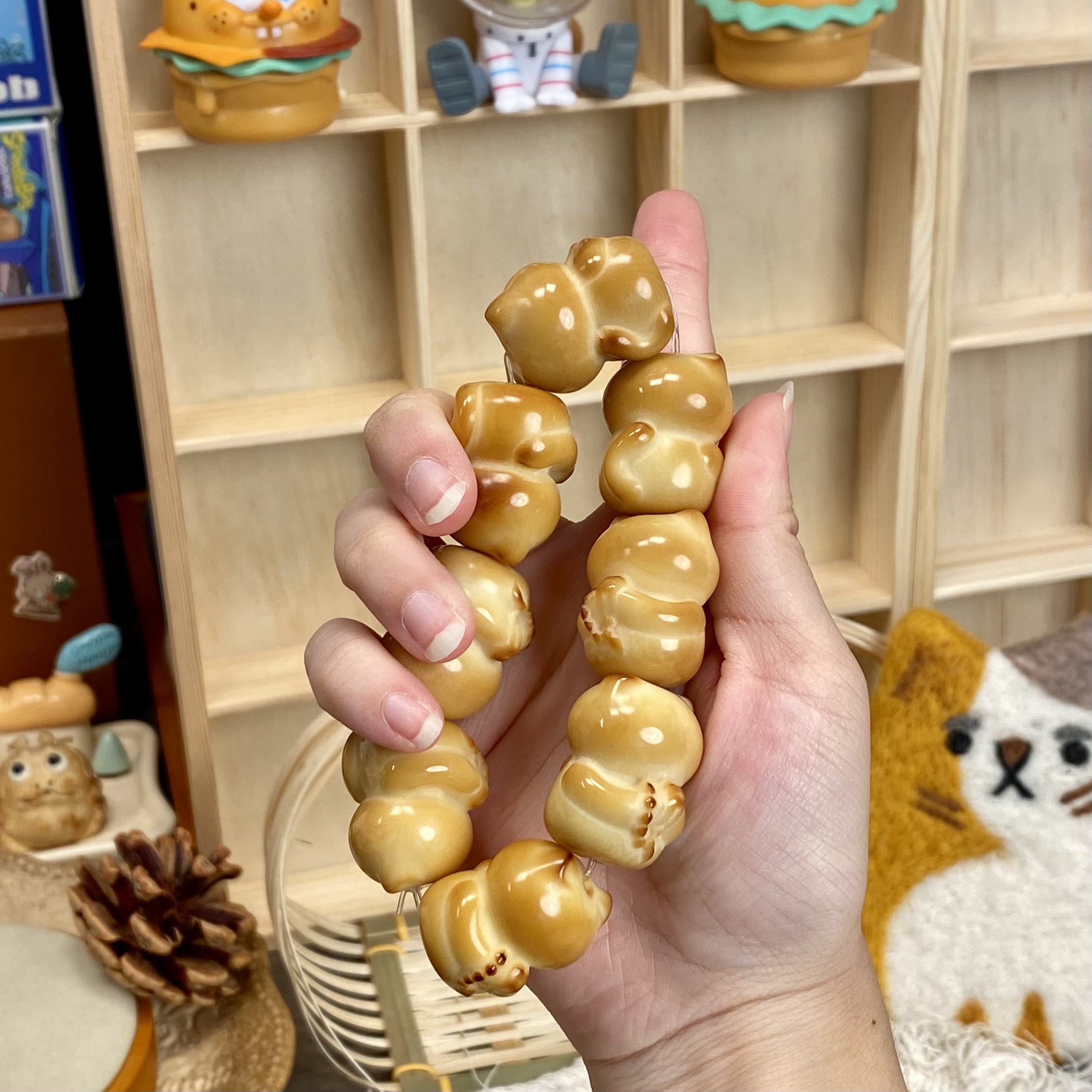 象牙果原果雕刻炭烤整烤无相小猫可爱猫咪微瑕